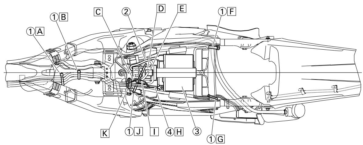 YAMAHA WR250F - DIAGRAMME DE CHEMINEMENT DES CABLES - 6