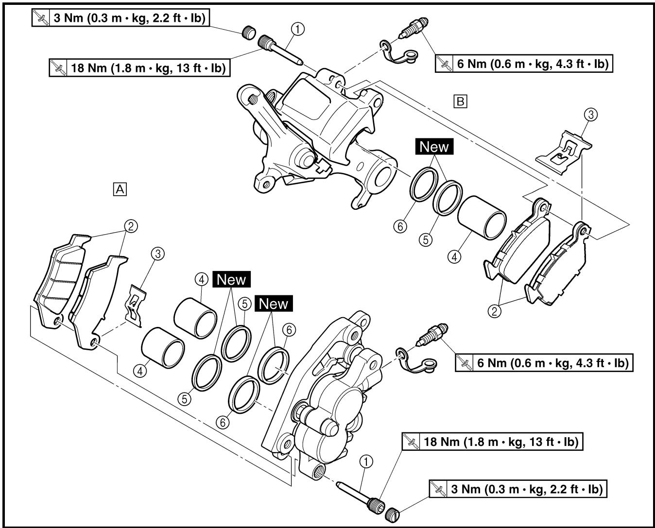 YAMAHA WR250F - DISASSEMBLAGGIO PINZA DEL FRENO - 1