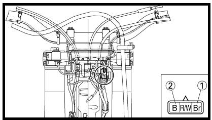 YAMAHA WR250F - CONTROLE DE LA TENSION D'ENTREE DE L'ECRAN MULTIFONCTION - 1