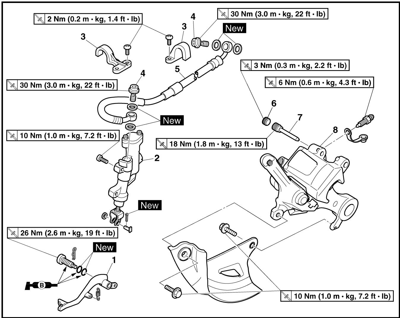 YAMAHA WR250F - FRENO POSTERIORE - 1