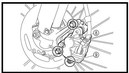 YAMAHA WR250F - Procedimiento de cambio de las pastillas de freno: - 5