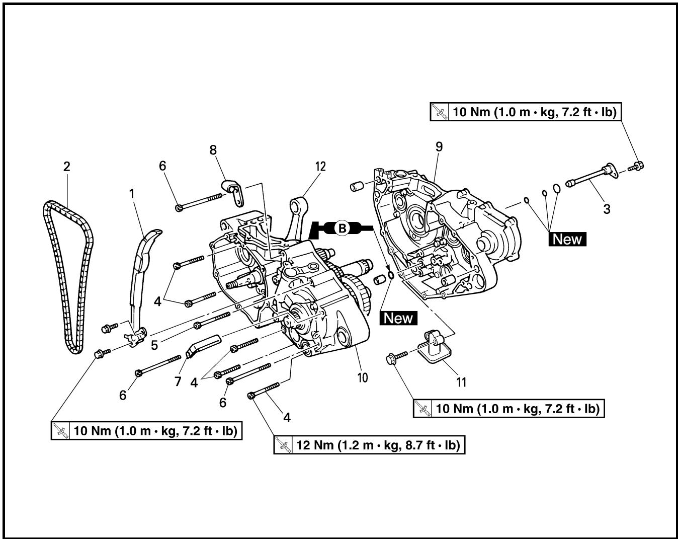 YAMAHA WR250F - CRANKCASE AND CRANKSHAFT - 1