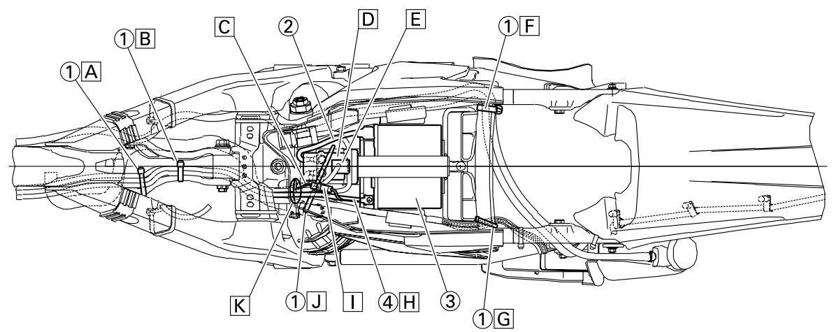 YAMAHA WR250F - DIAGRAMME DE CHEMINEMENT DES CABLES - 8