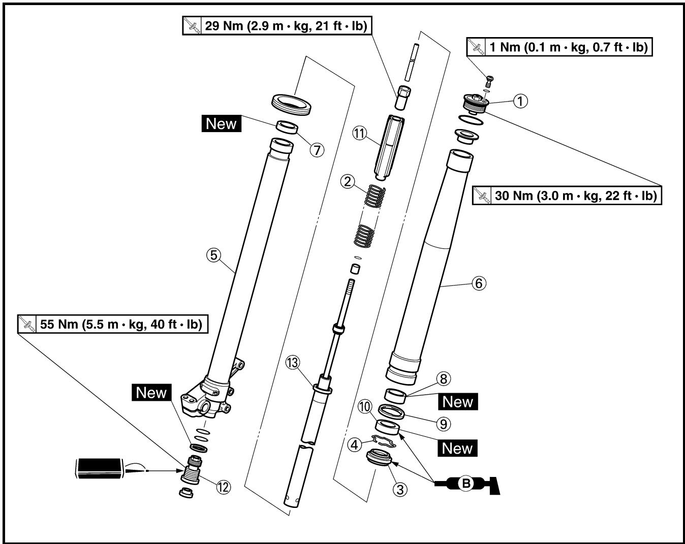 YAMAHA WR250F - DISASSEMBLAGGIO FORCELLA ANTERIORE - 1