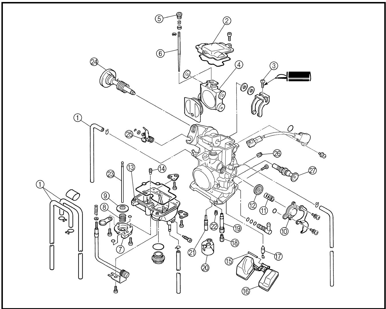 YAMAHA WR450F - CARBURETOR DISASSEMBLY - 1