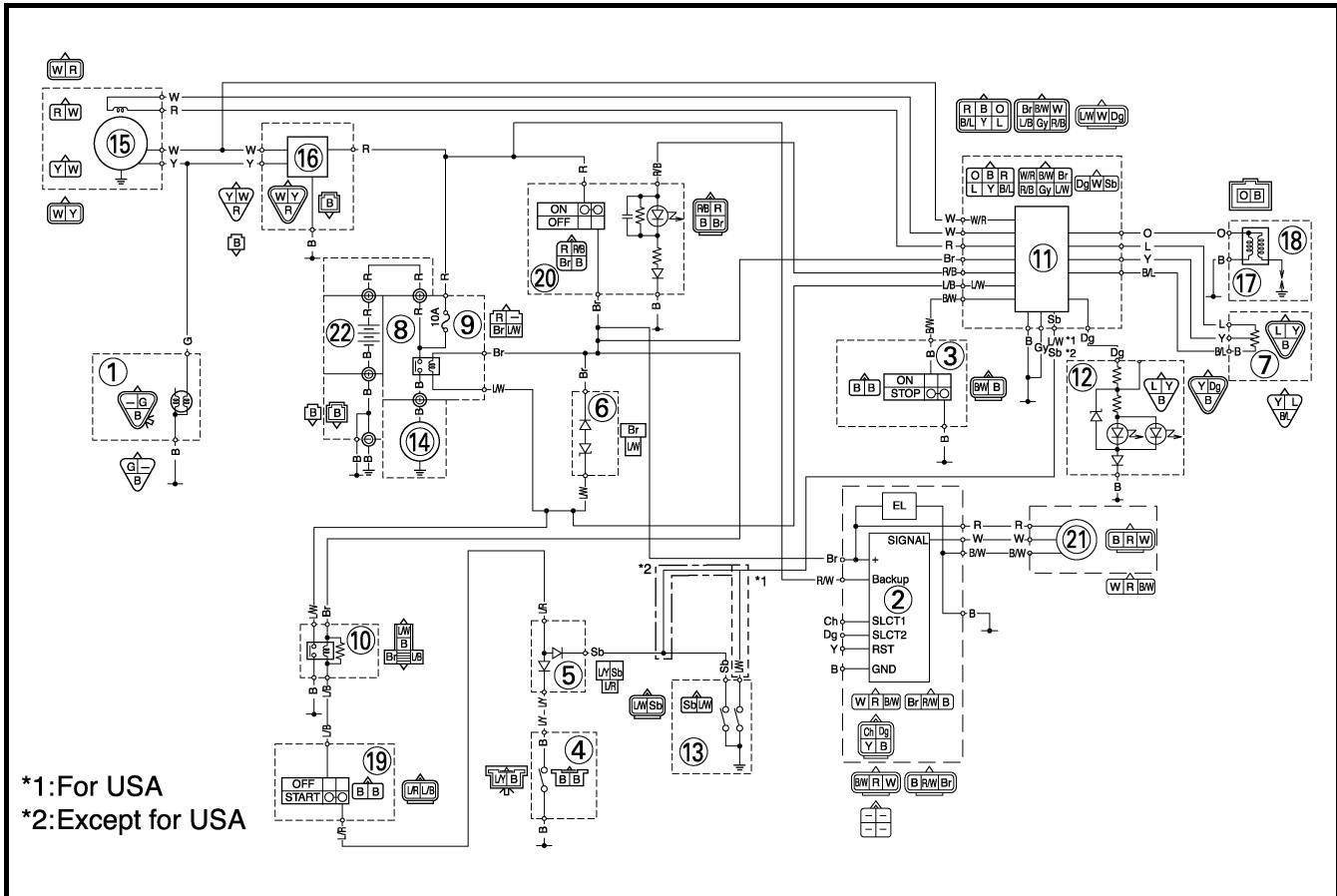 YAMAHA WR450F - WIRING DIAGRAM - 1