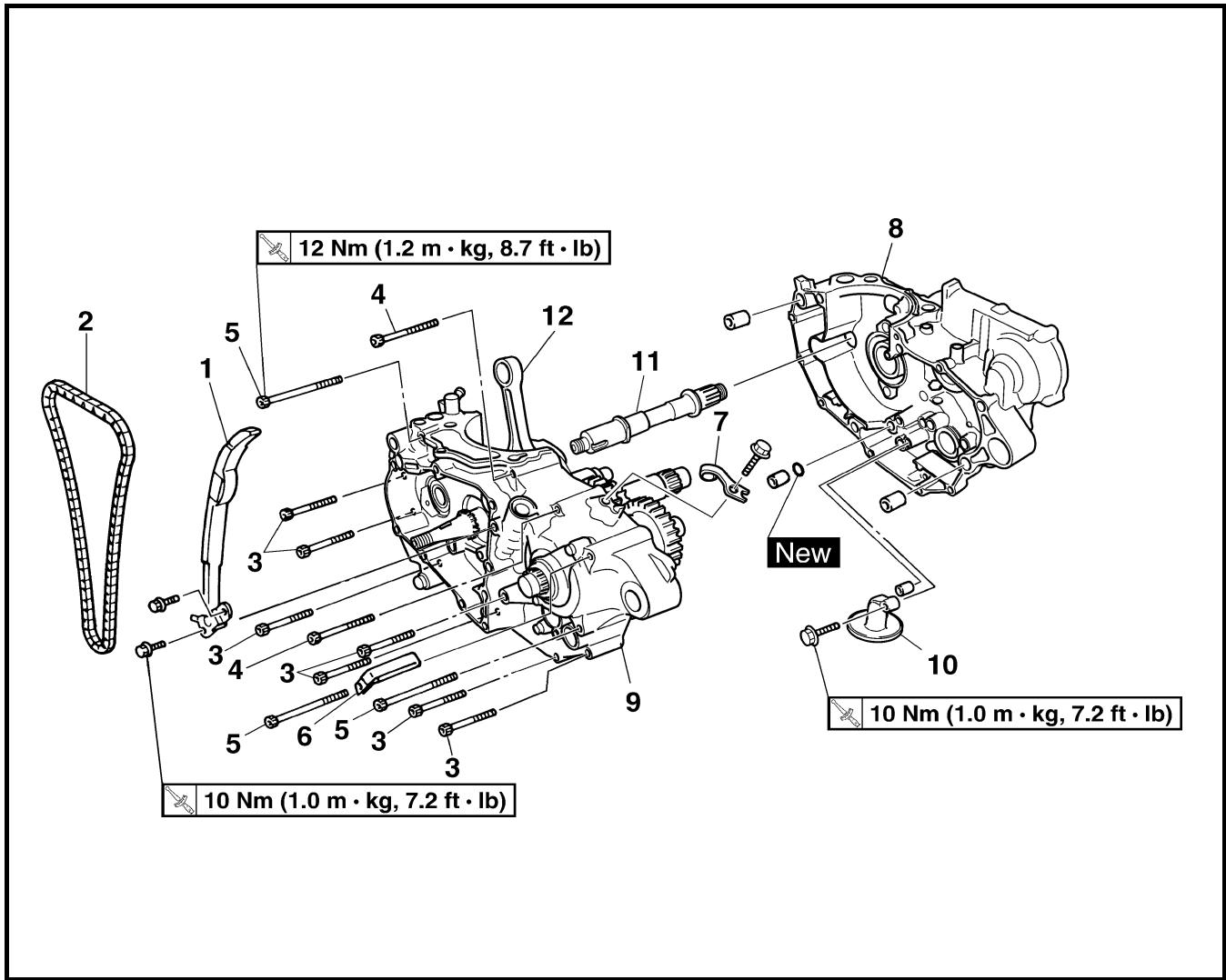 YAMAHA WR450F - CRANKCASE AND CRANKSHAFT - 1