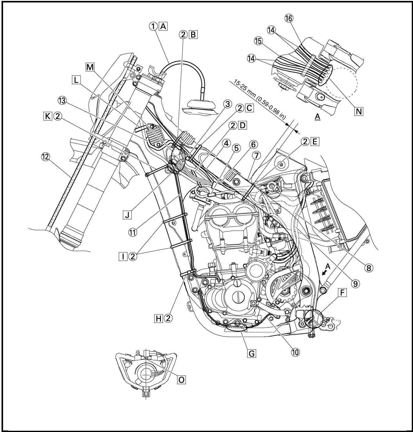 YAMAHA WR450F - DIAGRAMMES DE LUBRIFICATION SCHMIERSYSTEM-SCHAUBILDER DIAGRAMAS DE ENGRASE - 2