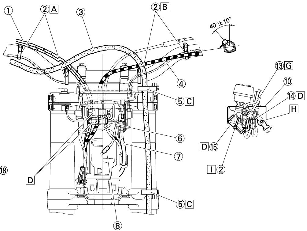 YAMAHA WR450F - CABLE ROUTING DIAGRAM - 3