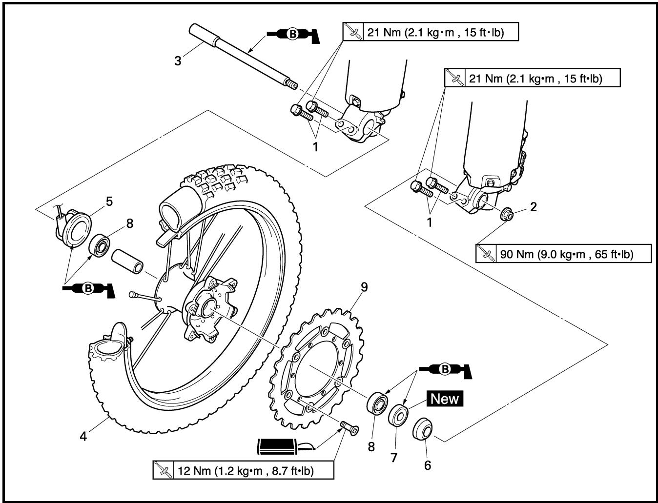 YAMAHA WR450F - FRONT WHEEL - 1