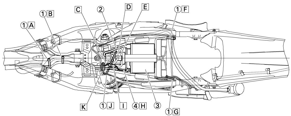 YAMAHA WR450F - DIAGRAMME DE CHEMINEMENT DES CABLES KABELFUHRUNGS-SCHAUBILD DIAGRAMA DE CABLEADO - 6
