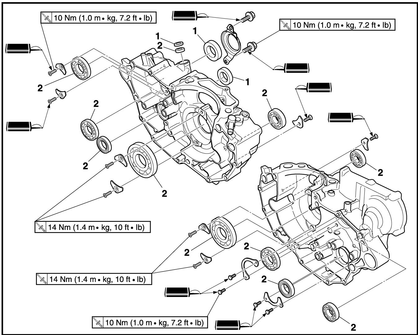 YAMAHA WR450F - CRANKCASE BEARING - 1
