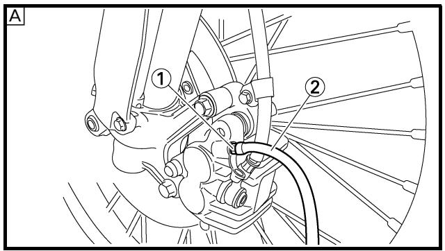 YAMAHA WR450F-2007 - A dangerous loss of braking performance may occur if the brake system is not properly bled. - 1