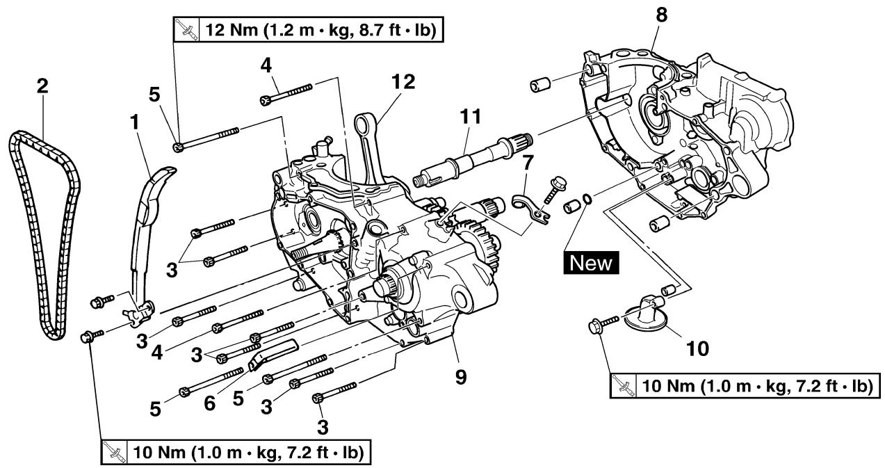 YAMAHA WR450F-2007 - CRANKCASE AND CRANKSHAFT - 1