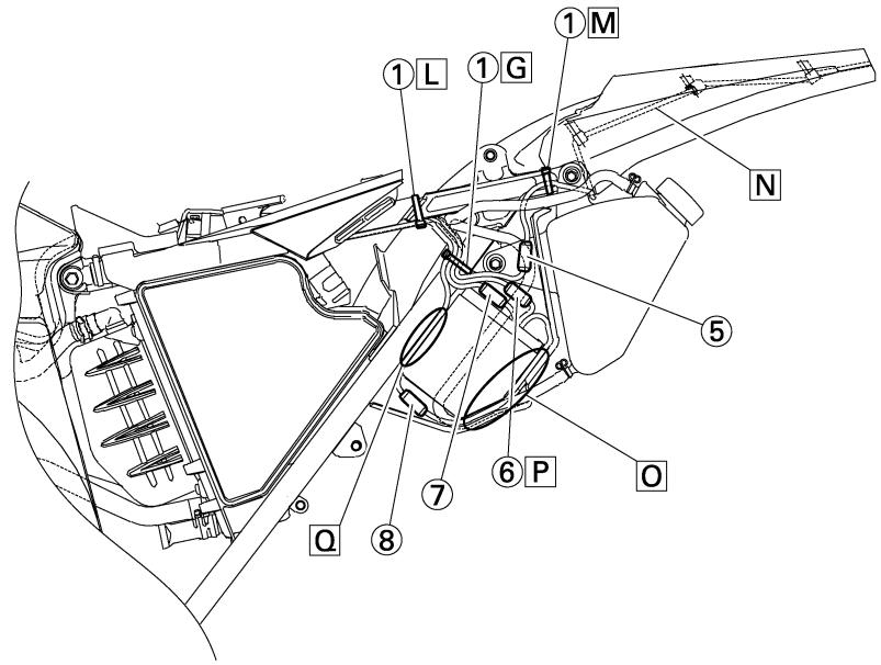 YAMAHA WR450F-2007 - DIAGRAMME DE CHEMINEMENT DES CABLES KABELFÜHRUNGS-SCHAUBILD DIAGRAMA DE CABLEADO - 3