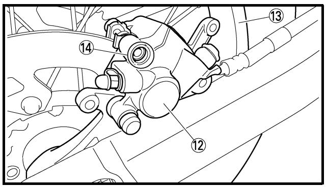 YAMAHA WR450F-2007 - Brake pad replacement steps: - 4