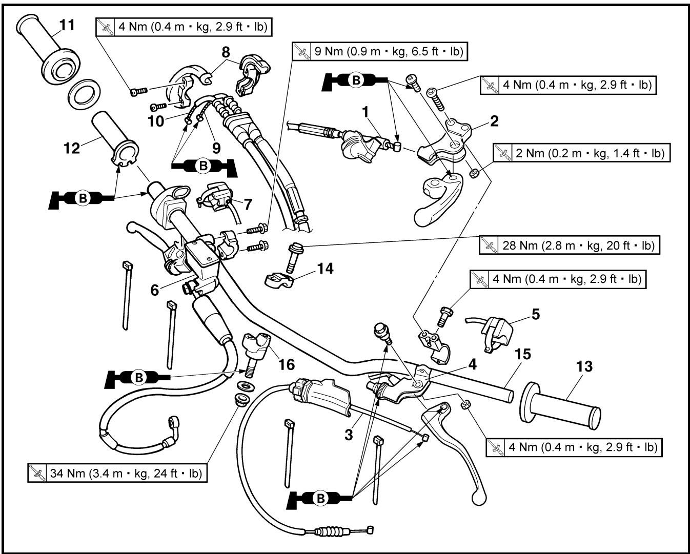 YAMAHA WR450F-2007 - HANDLEBAR - 1