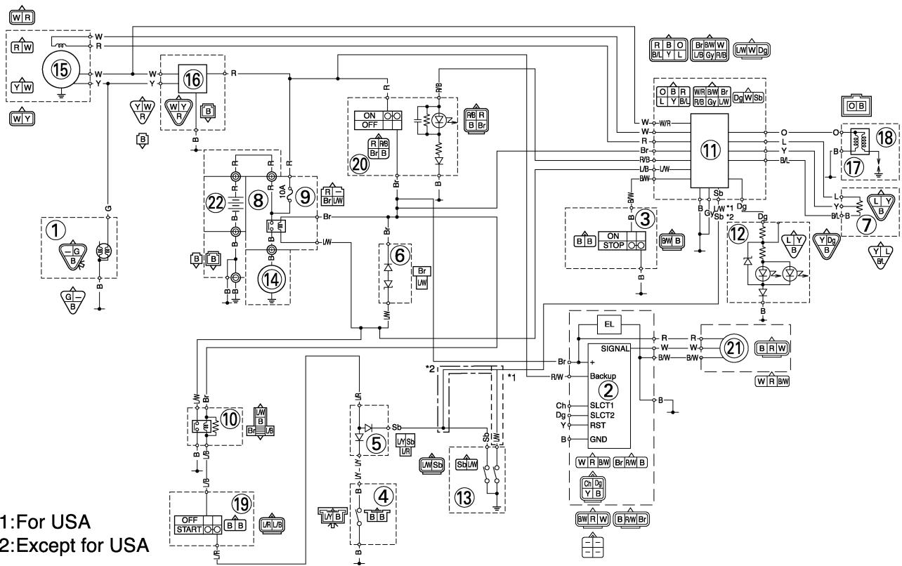 YAMAHA WR450F-2007 - WIRING DIAGRAM - 1