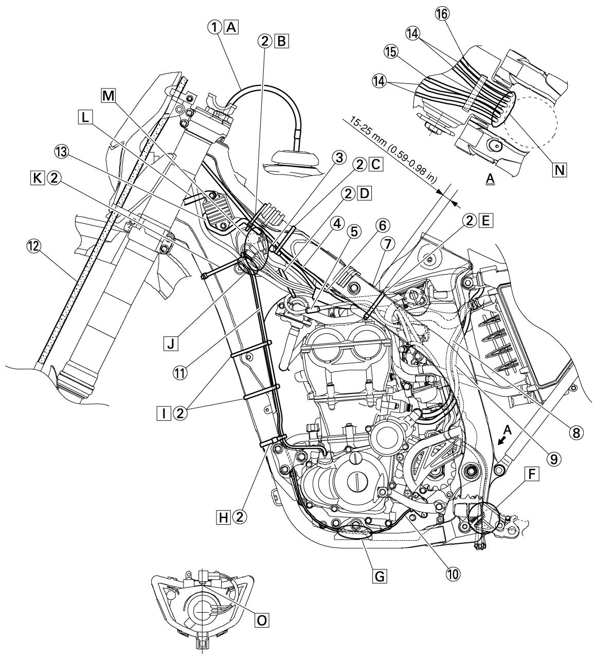 YAMAHA WR450F-2007 - DIAGRAMMES DE LUBRIFICATION SCHMIERSYSTEM-SCHAUBILDER DIAGRAMAS DE ENGRASE - 2
