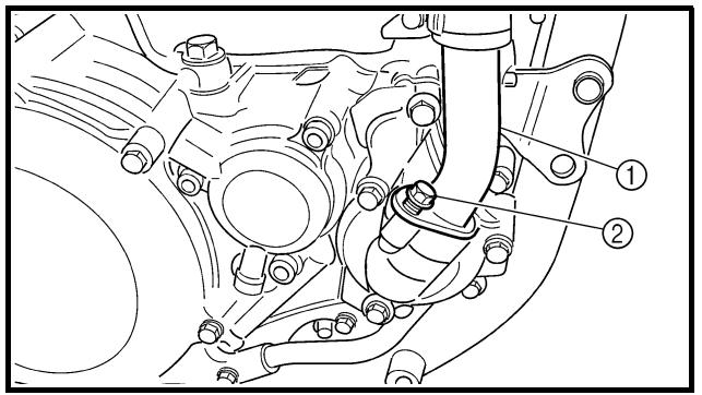 YAMAHA WR450F-2007 - OIL FILTER, WATER PUMP AND CRANKCASE COVER (RIGHT) - 2