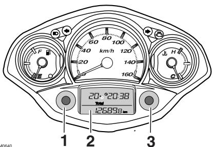 YAMAHA X-CITY 125 - Écran multifonction - 1