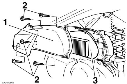 YAMAHA X-CITY 125 - Remplacement de l'élément du filtre à air - 1