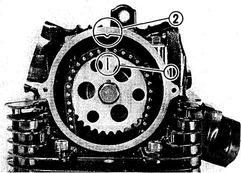 YAMAHA YFM350J - CAME de décompression, PIGNON d'arbre à CAMES et culasse - 2