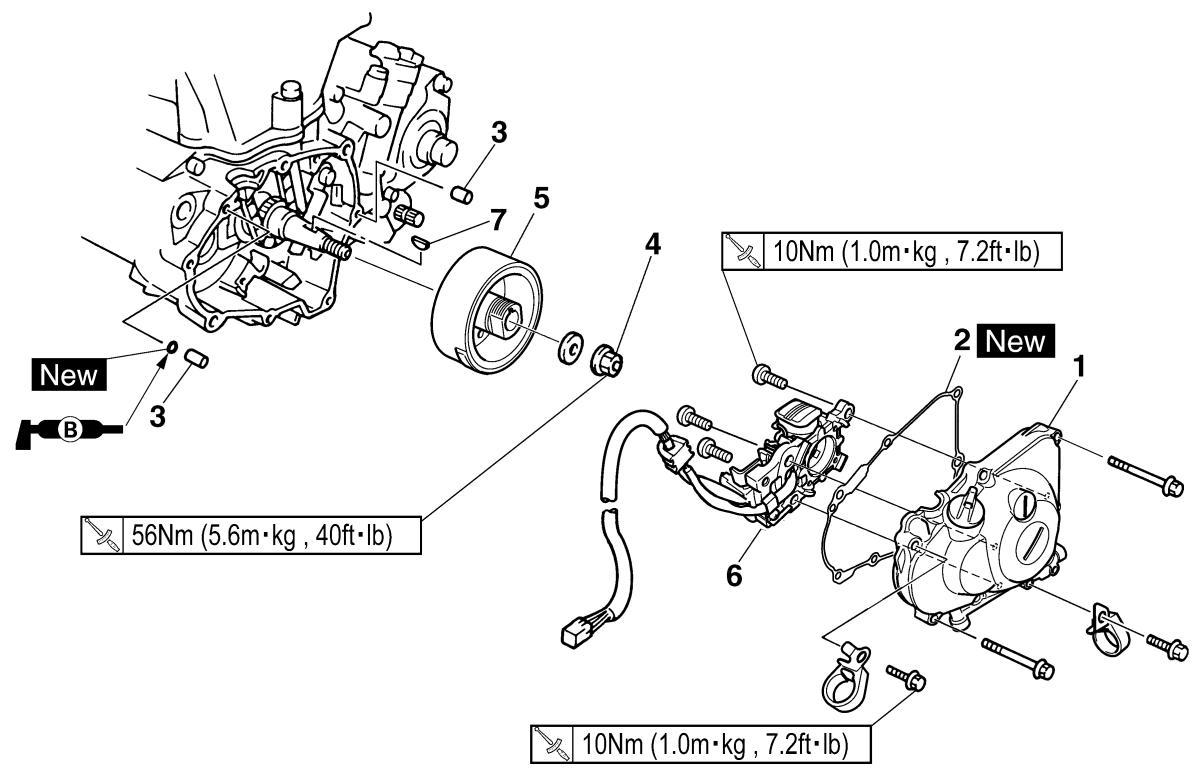 YAMAHA YZ450F-2007 - CDI MAGNETO - 2