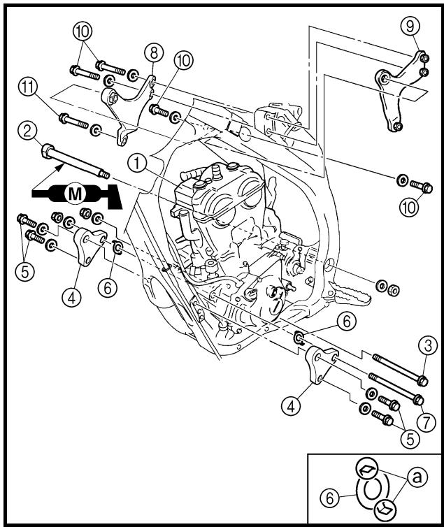 YAMAHA YZ450F-2007 - Motor demontieren - 1