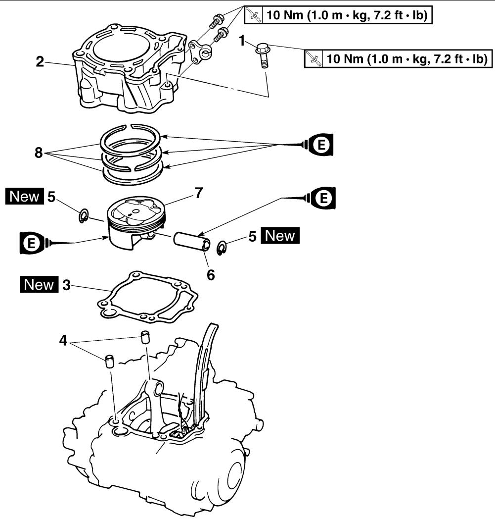 YAMAHA YZ450F-2007 - SOUPAPES ET RESSORTS DE SOUPAPES VENTILE UND VENTILFEDERN - 1
