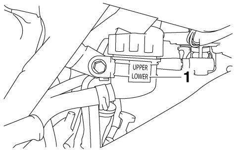 YAMAHA YZ85-2008 - Contrôle du niveau du liquide de frein - 2