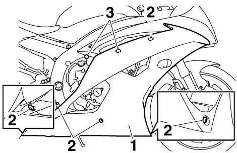 YAMAHA YZF-R6 - Dépose d'un carénage - 2