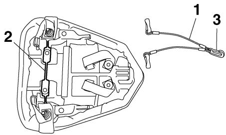 YAMAHA YZF-R6 - Câble accroche-casque - 1