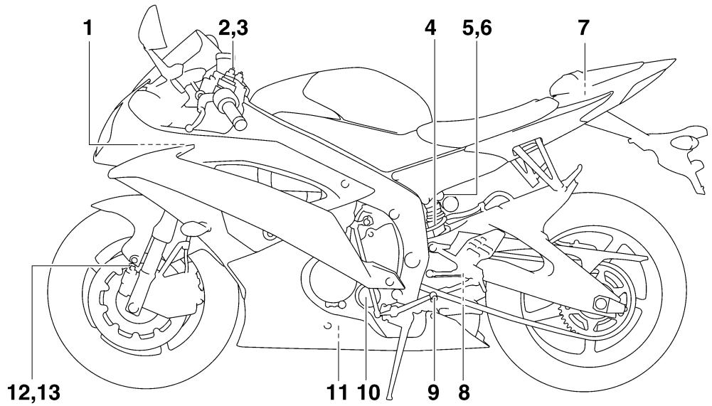 YAMAHA YZF-R6 - Vue gauche - 1