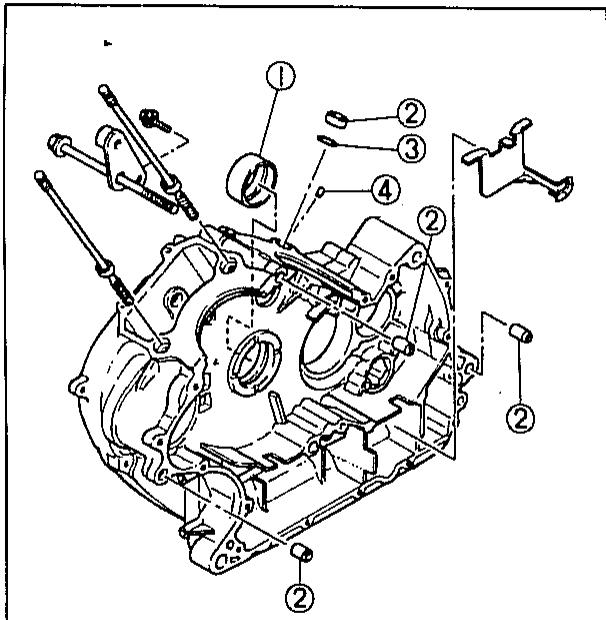 YAMAHA XZ550 - Rechte Kurbelgehäusehälfte - 1