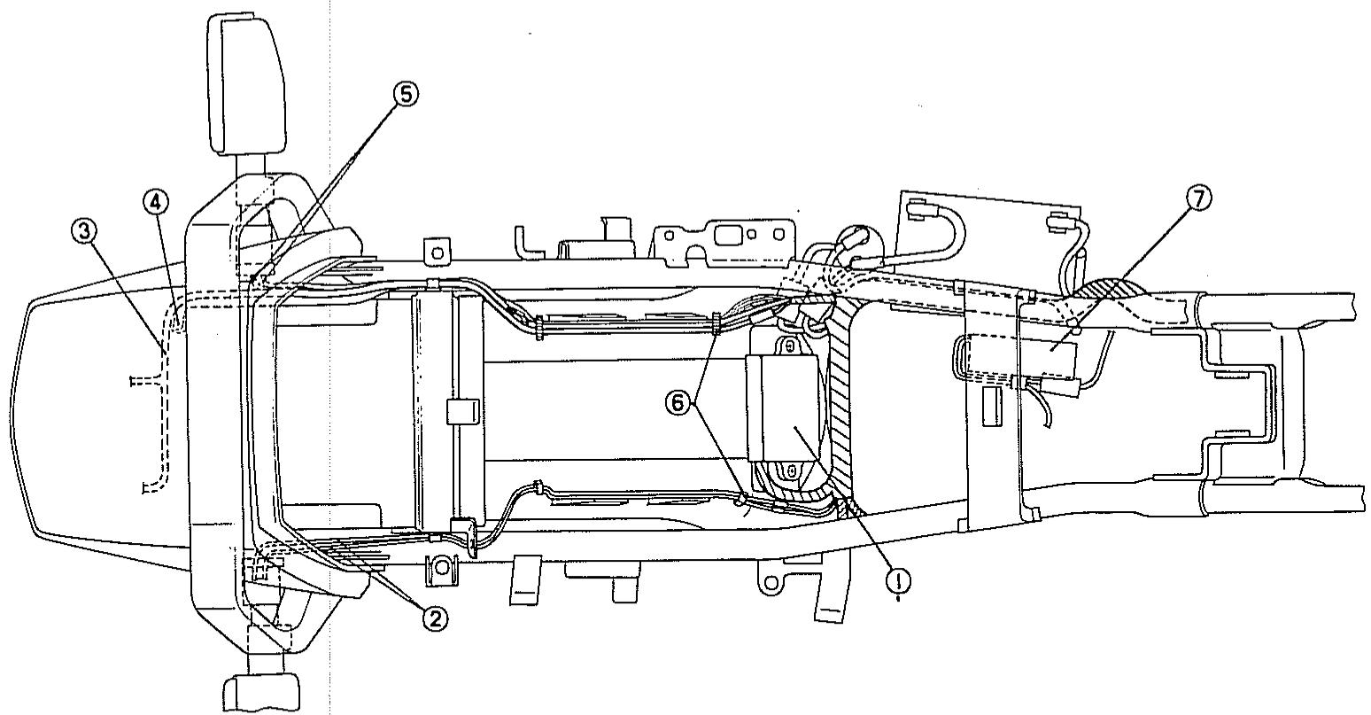 YAMAHA XZ550 - KABELFUHRUNGSÜBERSICHT - 1