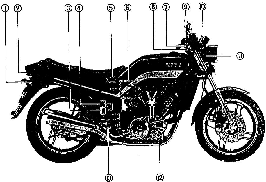 YAMAHA XZ550 - Prüfung des Scheinwerfers. - 3