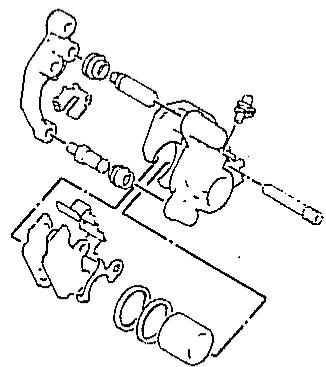 YAMAHA XZ550 - Brake assembly - 1