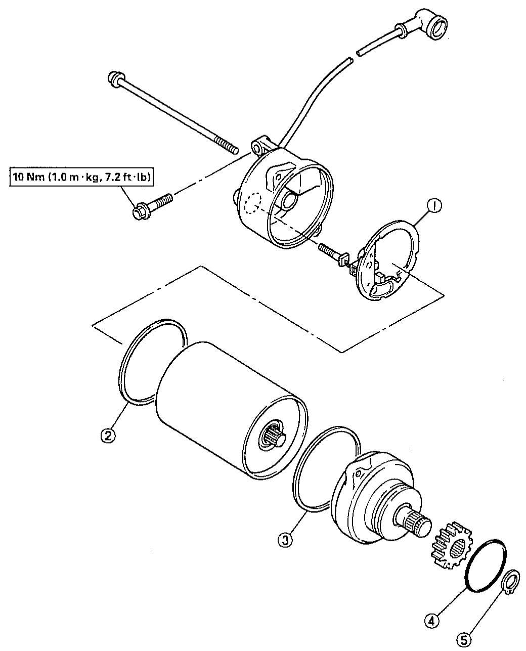 YAMAHA XZ550 - ANLASSERKREIS-UNTERBRECHERSYSTEM - 1