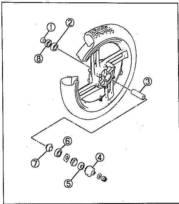 YAMAHA XZ550 - Wheel bearings - 1