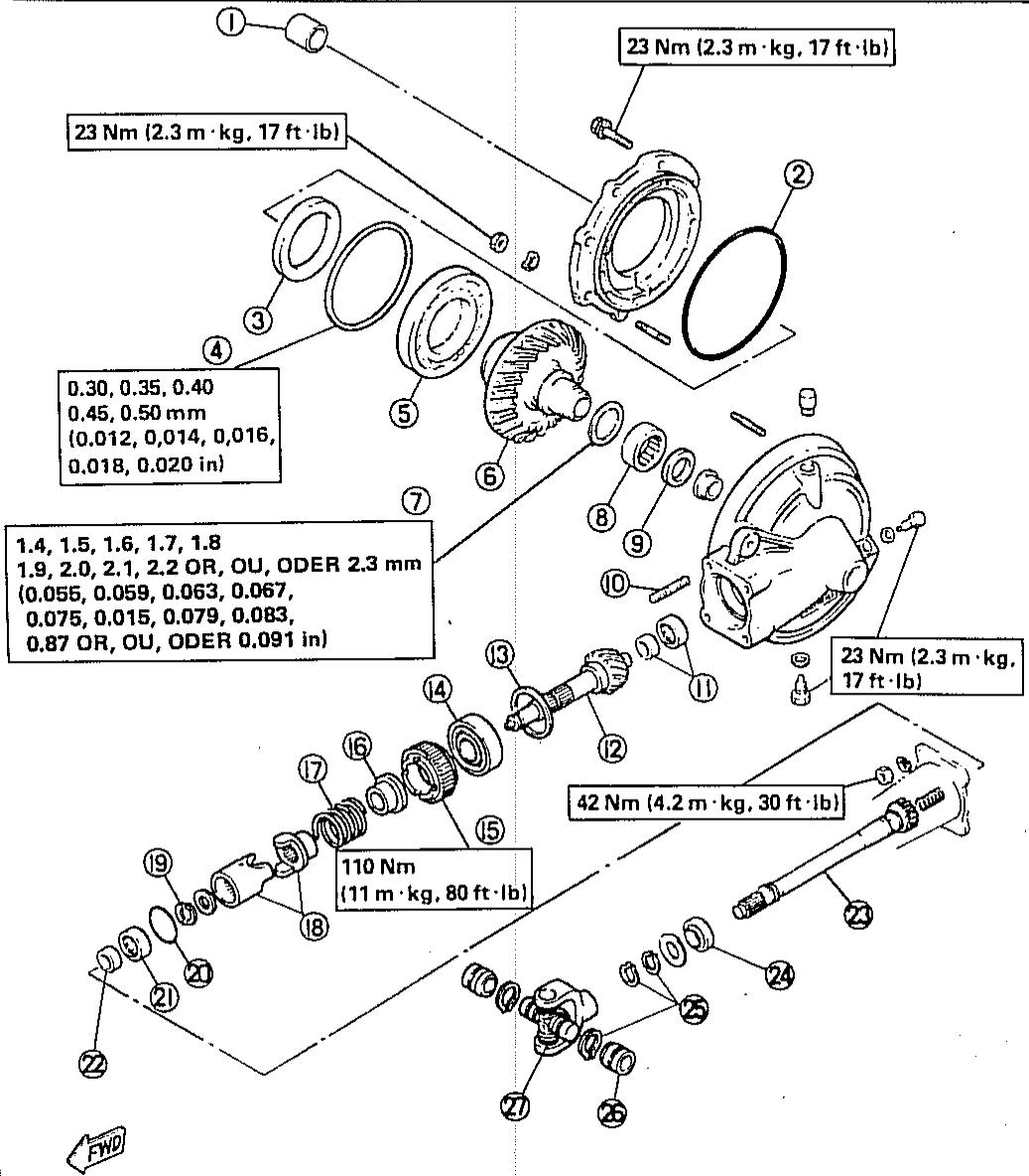 YAMAHA XZ550 - ENDGETRIEBE/ANTRIEBSWELLE - 1