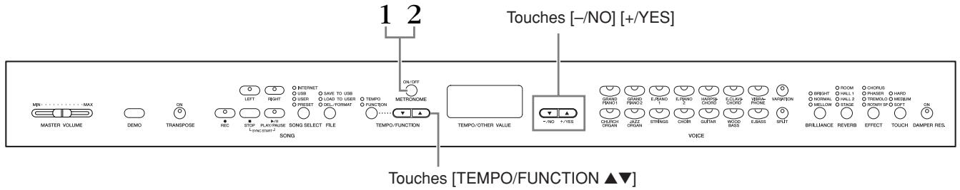 YAMAHA CLP-330 - Utilisation du métronome - 1