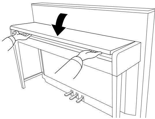 YAMAHA CLP-330 - Pour fermer le protège-clavier : - 2