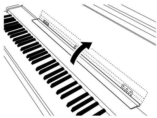 YAMAHA CLP-330 - Pour fermer le protège-clavier : - 1