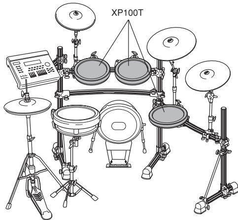 YAMAHA DTX-900K - Fixation du pad de tom - 1