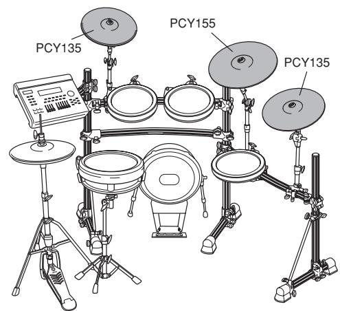 YAMAHA DTX-900K - Fixation du pad de cymbale - 1