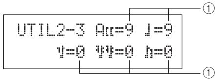 YAMAHA DTX-MULTI 12 - Util2-3 page click-track beat volume (vol. temps piste cli) - 1