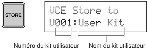 YAMAHA DTX-MULTI 12 - Appuyez sur la touche [STORE] et enregistrez le kit modifié en tant que kit utilisateur. - 1