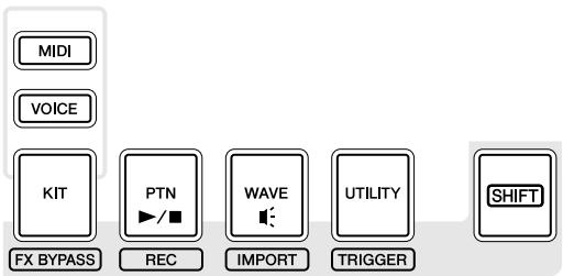 YAMAHA DTX-MULTI 12 - - Zone de réglage trigger : touches [SHIFT] + [utility] - 1