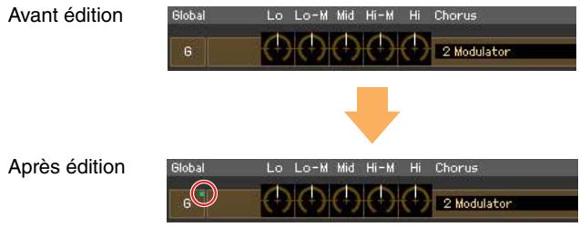 YAMAHA MOTIF XF EDITOR VST - Section Mixer (lorsque l'élément Voice/Song/Pattern est réglé sur « Voice ») - 3
